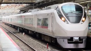 E657系カツK16編成が松戸駅3番線を高速通過するシーン(2023.7.14.14:23)