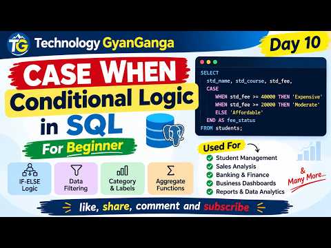 SQL Tutorial for Beginners: CASE WHEN Conditional Logic in SQL | Data Analytics