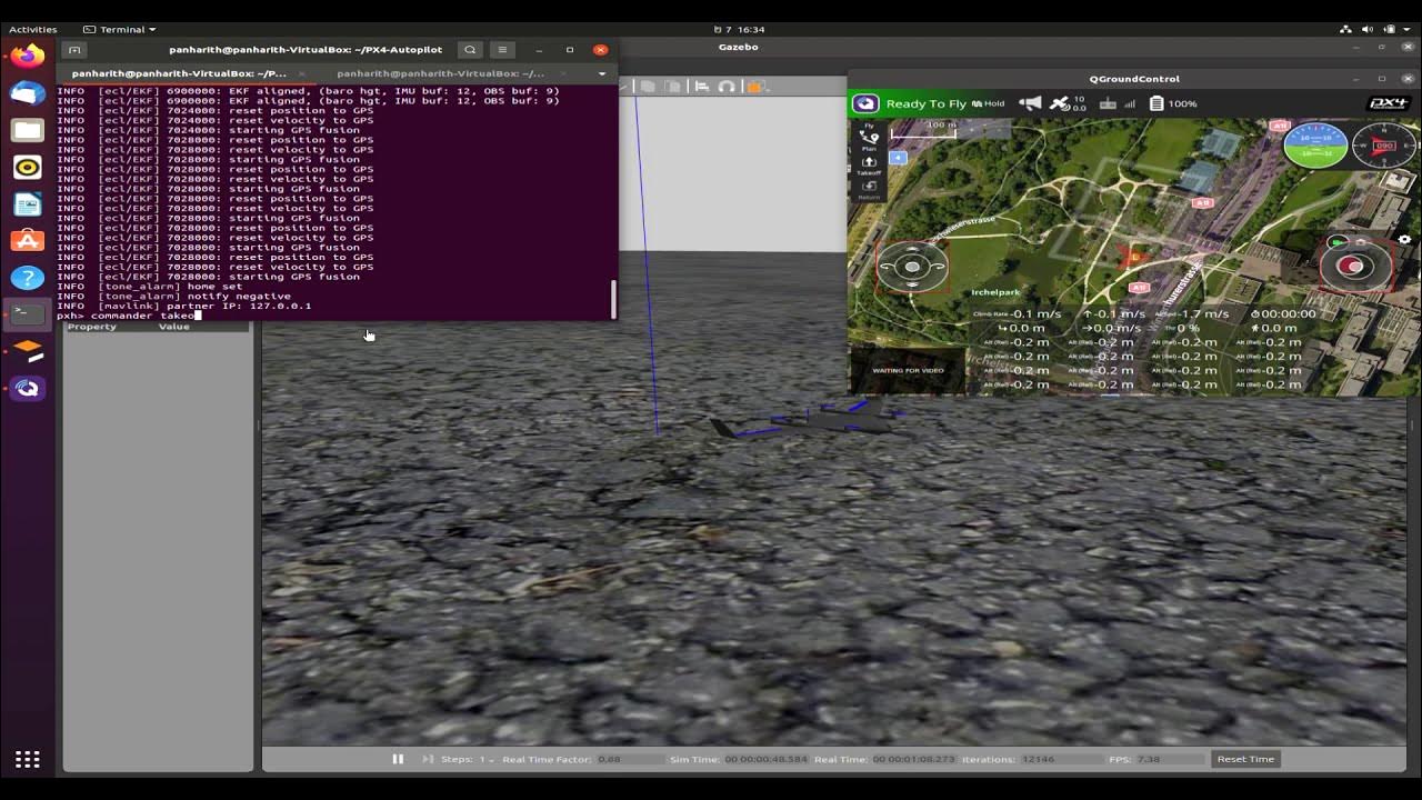 VTOL drone simulation PX4 droneCode ( Gazebo + QGroundControl) YouTube