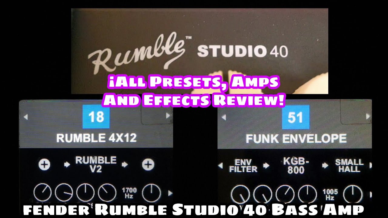 Fender Rumble Studio 40 All Presets, Amps and Effects Review! YouTube