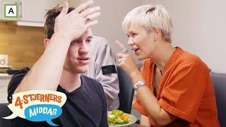 4-stjerners middag | Henrik Borg serverer fisk til en vegetarianer | discovery+ Norge