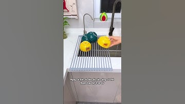 Giá inox gác bồn rửa chén đựng bát đĩa tiện lợi