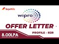 Wipro offer letter 8 LPA | R2R| SquNik