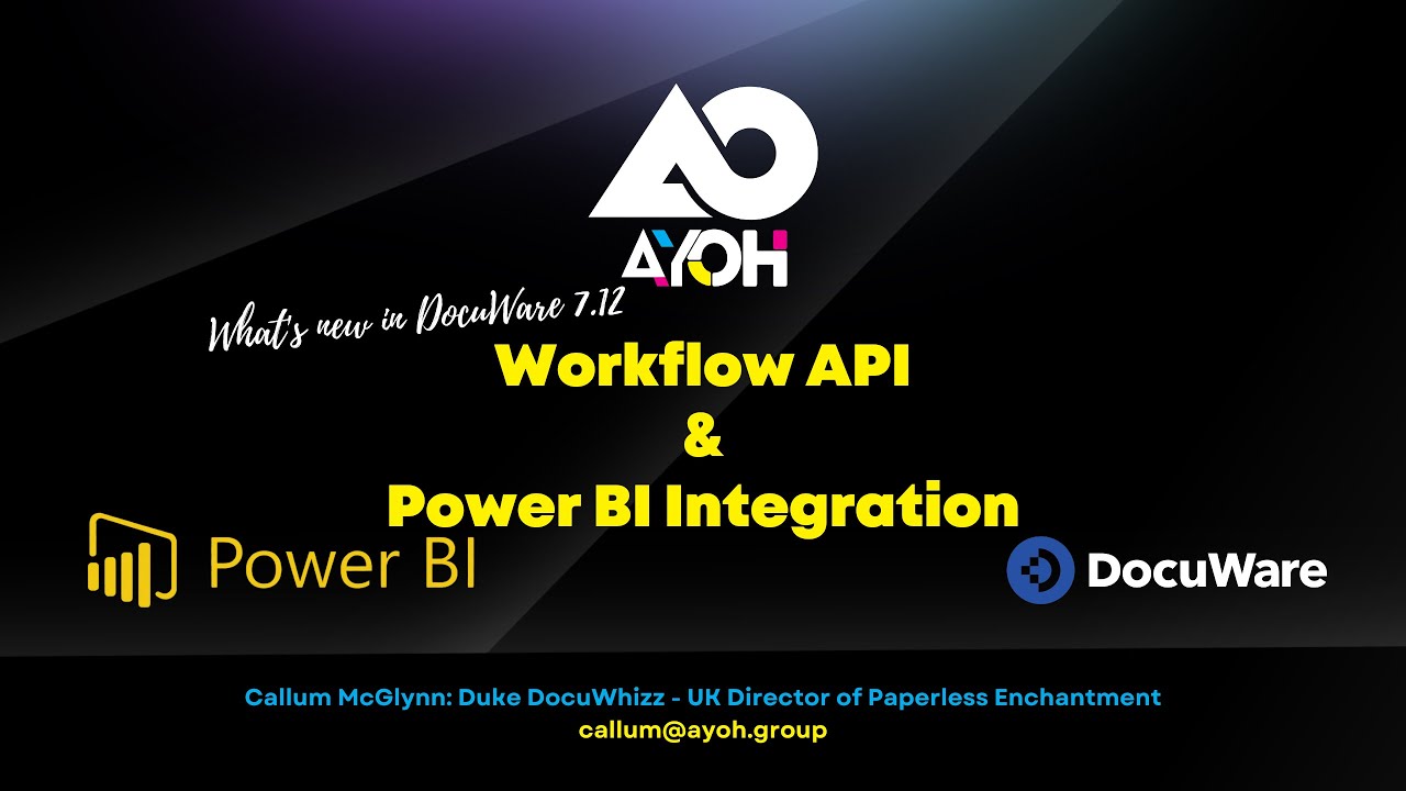 #3 DocuWare 7.12 What's New: API for Workflow Analytics & PowerBI ...