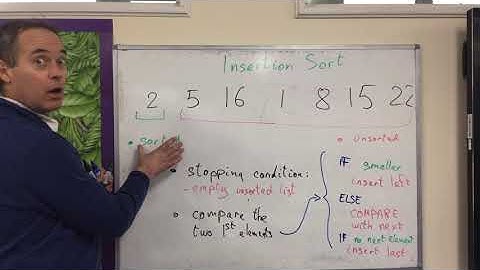 Insertion Sort for GCSE Computer Science