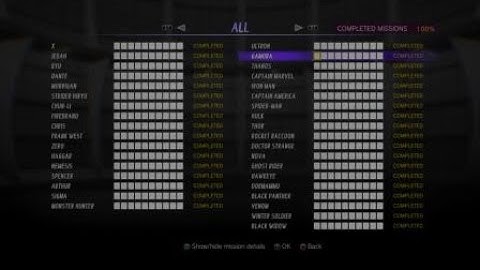 MARVEL VS. CAPCOM: INFINITE all missions Gamora Mission Master 100% title