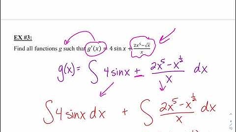 MAT220 4.9ex3 Antiderivatives VIDEO