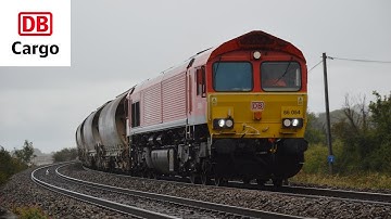 DB Cargo 66054 passing a foot crossing near Starcross 28/08/2025
