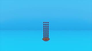 3D Maya Object Falling Simulation Dynamic Animation