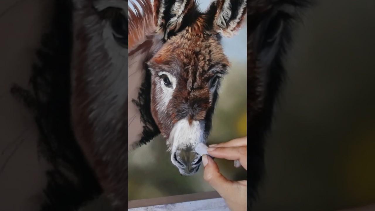 Cute Donkey in Soft Pastel 