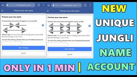 How To Create Jungli Unique Name Facebook Account Only In One Minute | Unique Name Account 2021