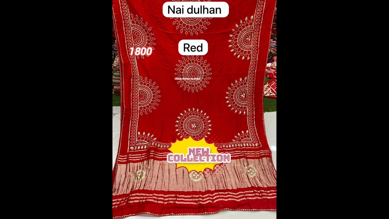 FANCY SEMI GAJI SILK PINK SAREE|TRADITIONAL GOTTA PATI WORK SAREE|UNIQUE JAIPUR|BRIDAL RED SAREE|