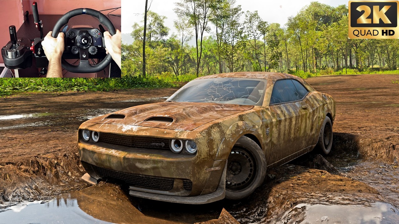 Rebuilding Dodge Challenger | Forza Horizon 5 Steering Wheel Gameplay