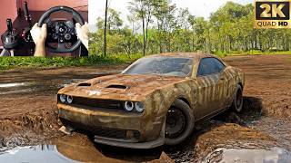 Rebuilding Dodge Challenger | Forza Horizon 5 Steering Wheel Gameplay