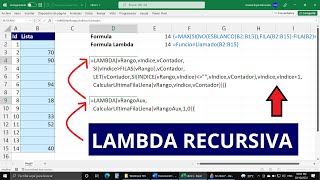 Recursive LAMBDA Function to Calculate the Position of the Last Filled Row in Excel