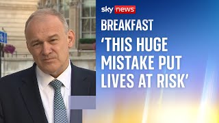 MoD leak 'shameful' says Ed Davey