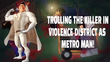 TROLLING KILLERS IN VIOLENCE DISTRICT AS METRO MAN FROM MEGAMIND! (Violence District ROBLOX)