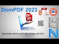 DomPDF 2023 ! Generates html to pdf with image and font