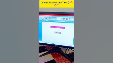 😱Convert Number into Text🤨🔥🔥 || Amazing Tricks|| #shortvideo #shorts #computer #ytshorts #trending