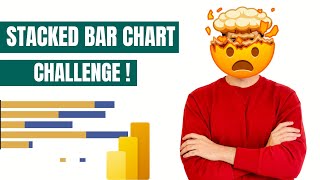 how to create stacked bar chart with absolute and percentage values in power bi? #powerbi #data