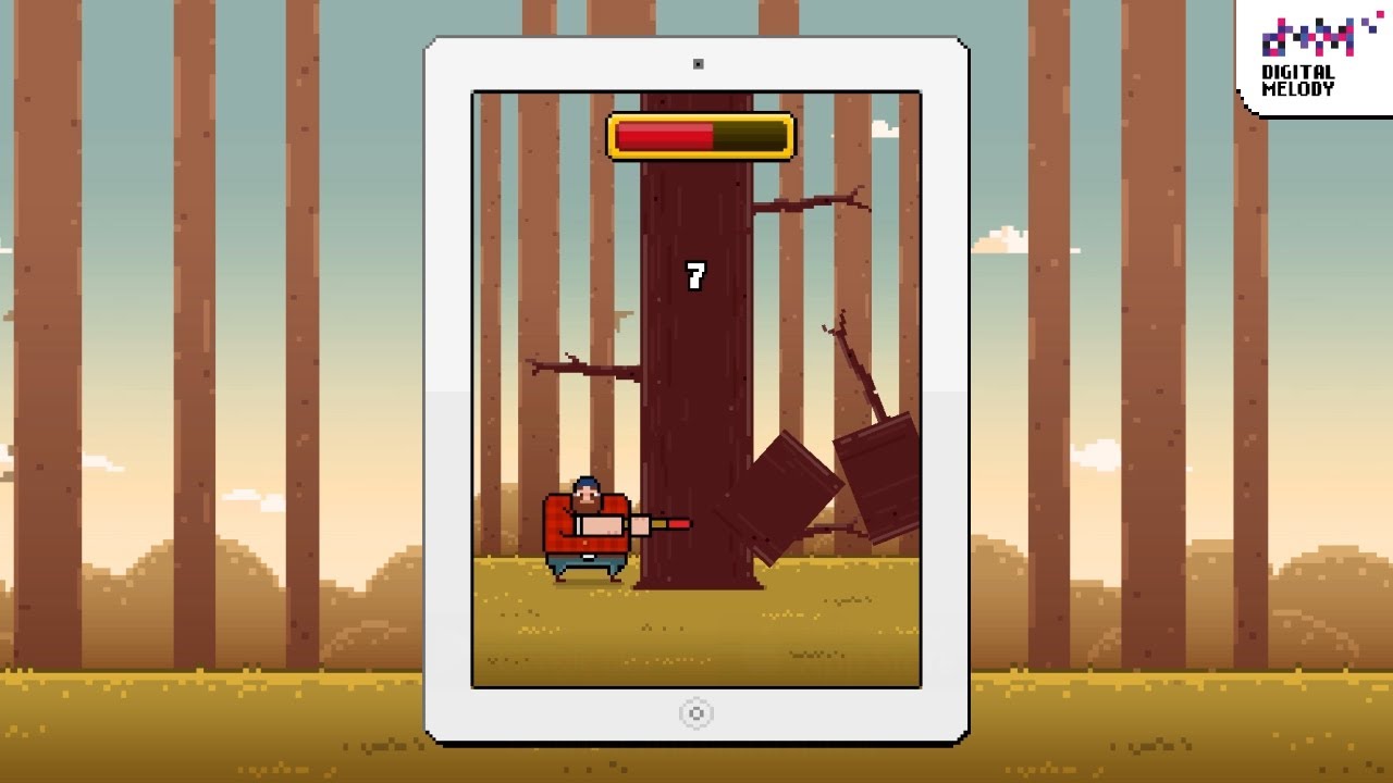 Игры, которые будут преследовать вас в ночных кошмарах. Timberman. Фото.