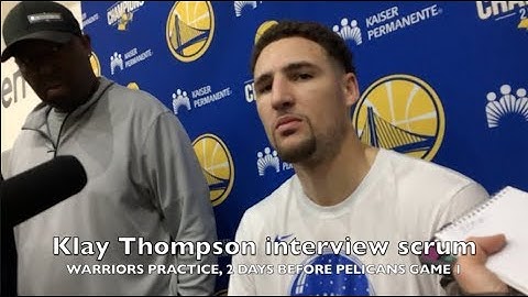 Entire KLAY THOMPSON interview from practice, 2 days before G1