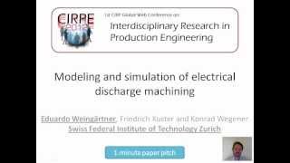 Information Modeling and simulation of electrical discharge machining News
