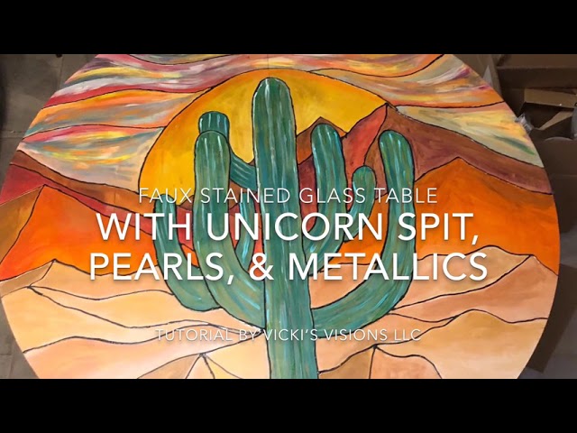 Unicorn Spit Round Sunset Design, Unicorn Spit Project Idea, Beautiful  Colored Wood Stain 