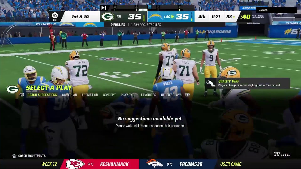 PACKERS VS CHARGERS YouTube