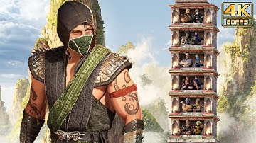 Mortal Kombat 1 (PS5) REPTILE Klassic Towers Gameplay (with Intro Dialogues) @ 4K 60ᶠᵖˢ ✔