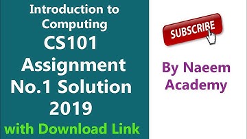 CS101 Assignment 1 solution 2019 (introduction to computing)