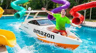 I Built a Backyard Waterpark Using ONLY AMAZON!