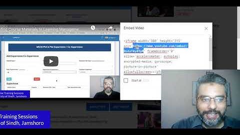 LMS tutorial 7 How to Embed or Link Your Youtube Video Lecture into LMS