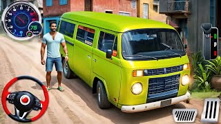 Van Volkswagen T2 Driver Simulator - Brasil Mini Bus Driving 3D - Android GamePlay screenshot 5