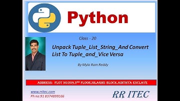 Unpack Tuple list string and convert List to Tuple and  vice Versa