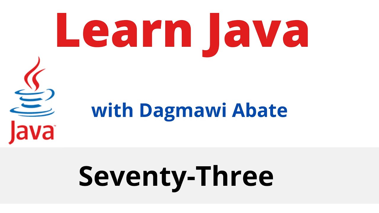 73) Learn Java with Dagmawi-Abate; Single Inheritance; Amharic - YouTube