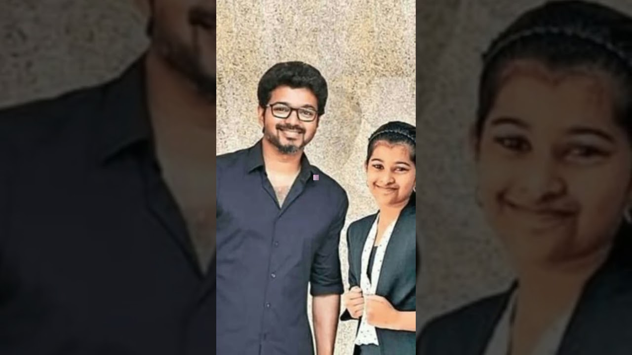 thalapathy Vijay wife and cute daughter Divya saasha 
