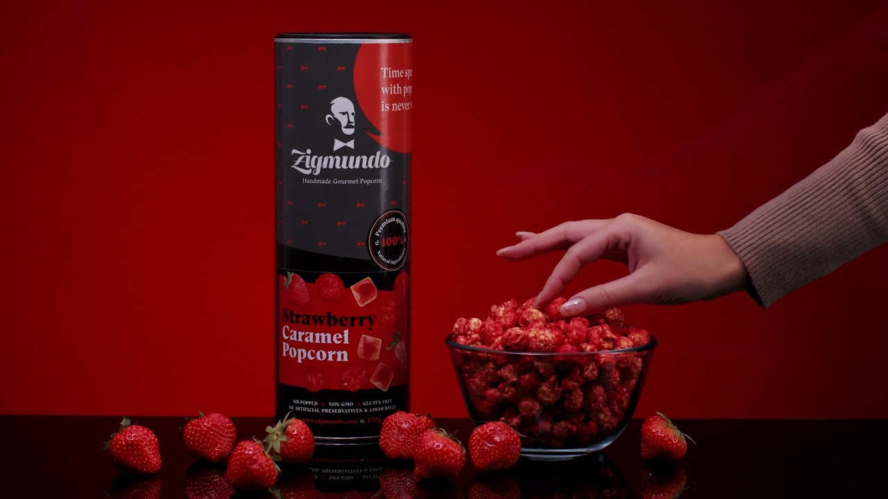 Strawberry Caramel Popcorn Zigmundo