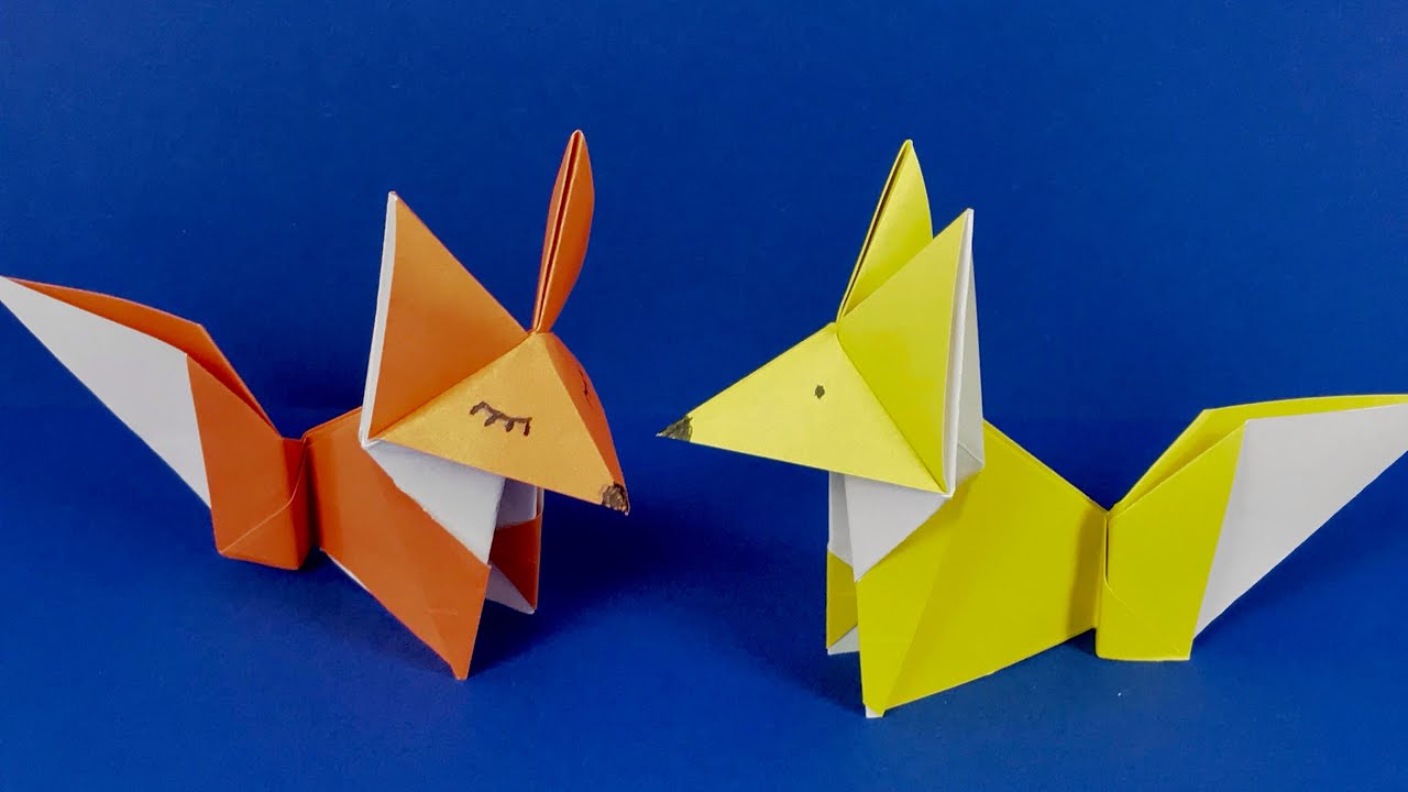 Origami Fox How To Make Origami Animals Youtube