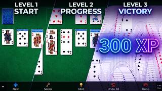 I Beat Solitaire Level 3 With Perfect 300 XP!