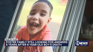 Foster family still looking for answers five years after six-year-old boy's death