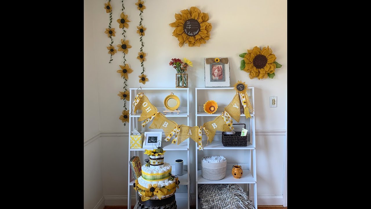 How to throw a Sunflower Theme Baby Shower - YouTube