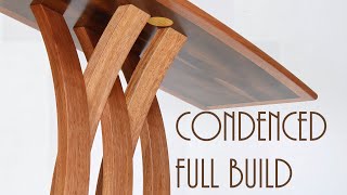 Condensed build of my Walnut and Flooded Gum Hall Table