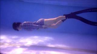 First dynamic apnea training of Sophia in AIDA2 freedive course