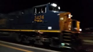 [CSXR]3424 GE ET44AH-ES44AH-ES40DC Leads Q140-05 & Loud Hybrid K5HL-R2 In Fay NC & Doppler Effect