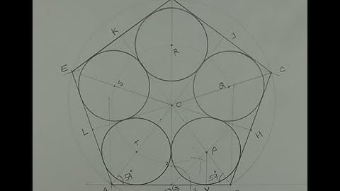 How to draw five equal circles inside a pentagon touching two sides and two other circles