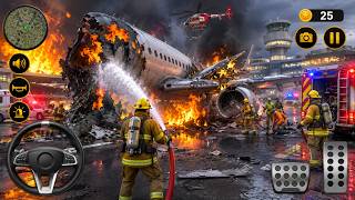 ✈️🔥 Emergency Airport Fire Rescue! Plane Crash Ends in Chaos!  | Firefighter Simulator