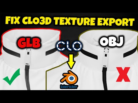 Export Clo3d/Marvelous Designer to Blender - Fix Textures Issue/Missing Textures