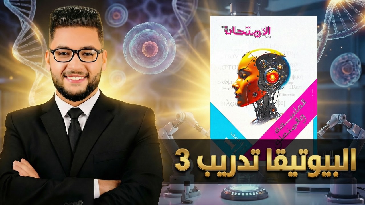 كتاب الامتحان فلسفه ومنطق اولى ثانوي ترم ثاني 2026 | الاخلاق البيولوجية والطبية جزء1 | تدريب 3 فلسفه