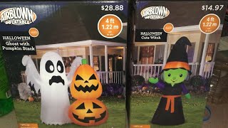 Airblown inflatables Witch & Ghost With Pumpkin Stack 4ft Halloween 2020 Lights